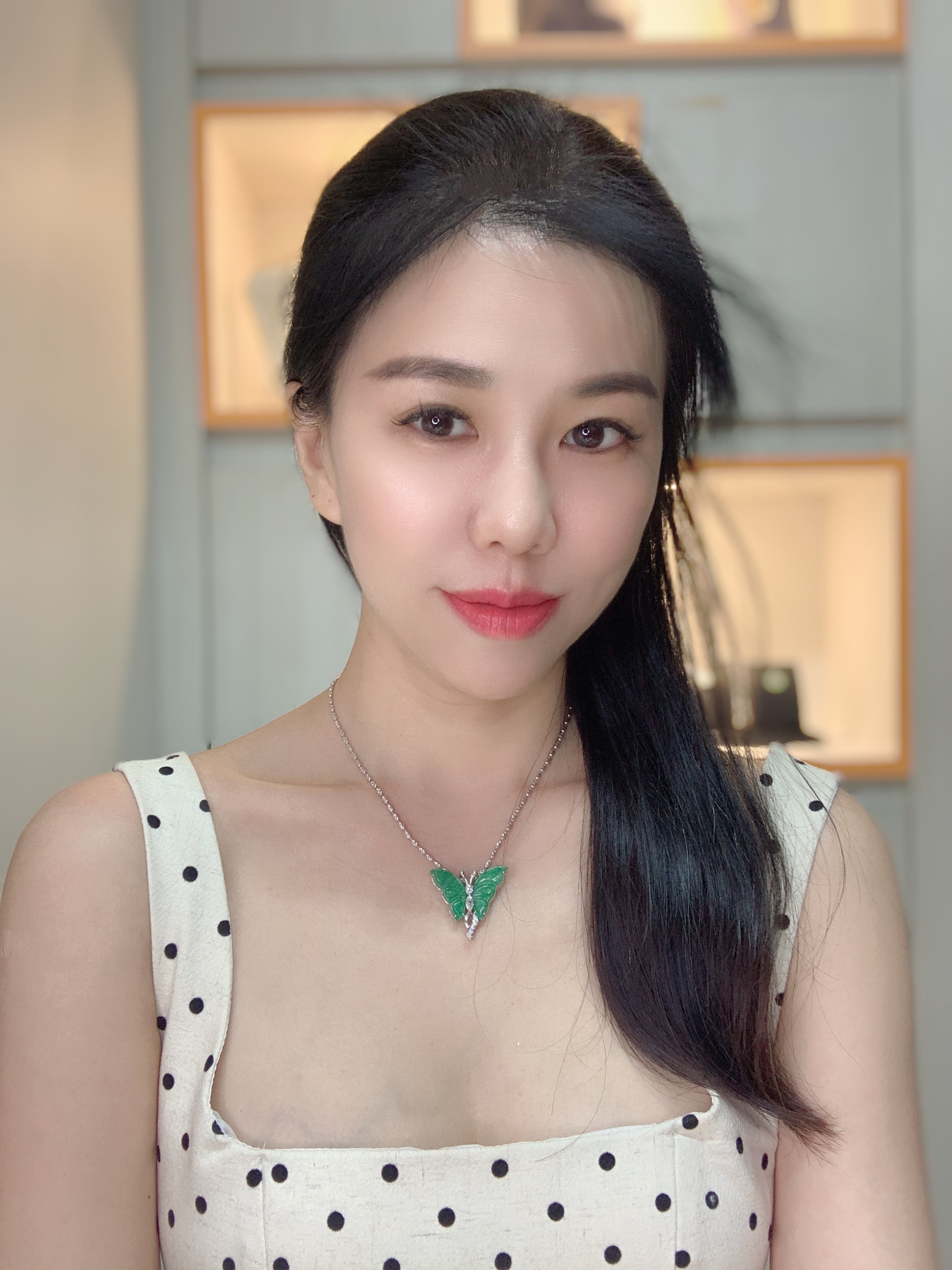 三用绿蝴蝶🦋吊坠 胸针925银