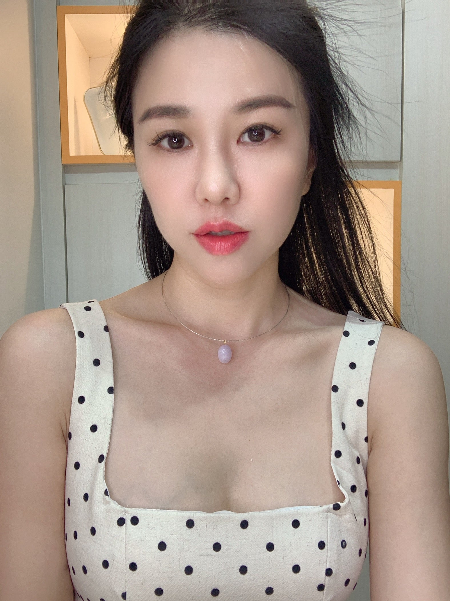 紫蛋面吊坠,purple Pendant 18k gold (15.1×11.8×6.5mm)