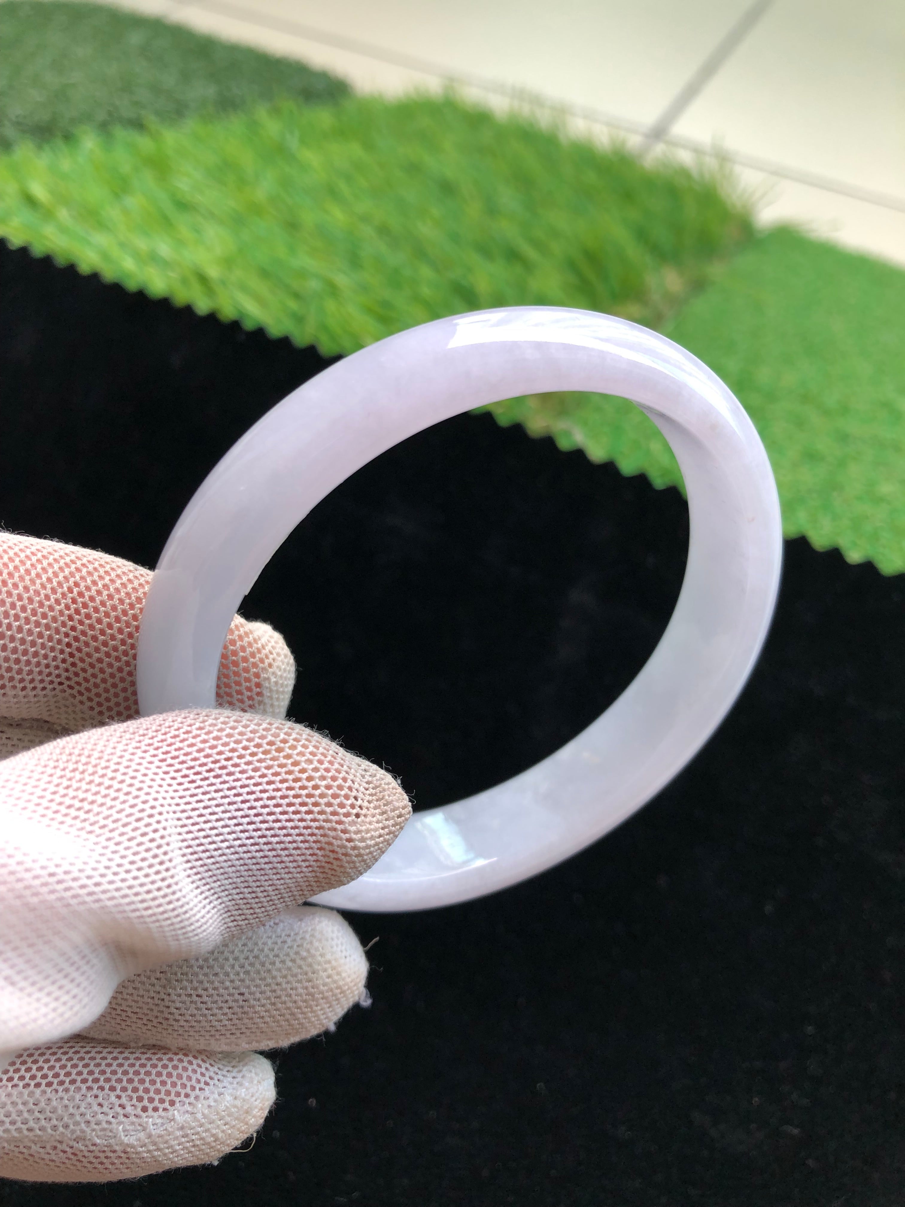 Purple Guifei Jade Bangle #27 size:55.3×12.2mm