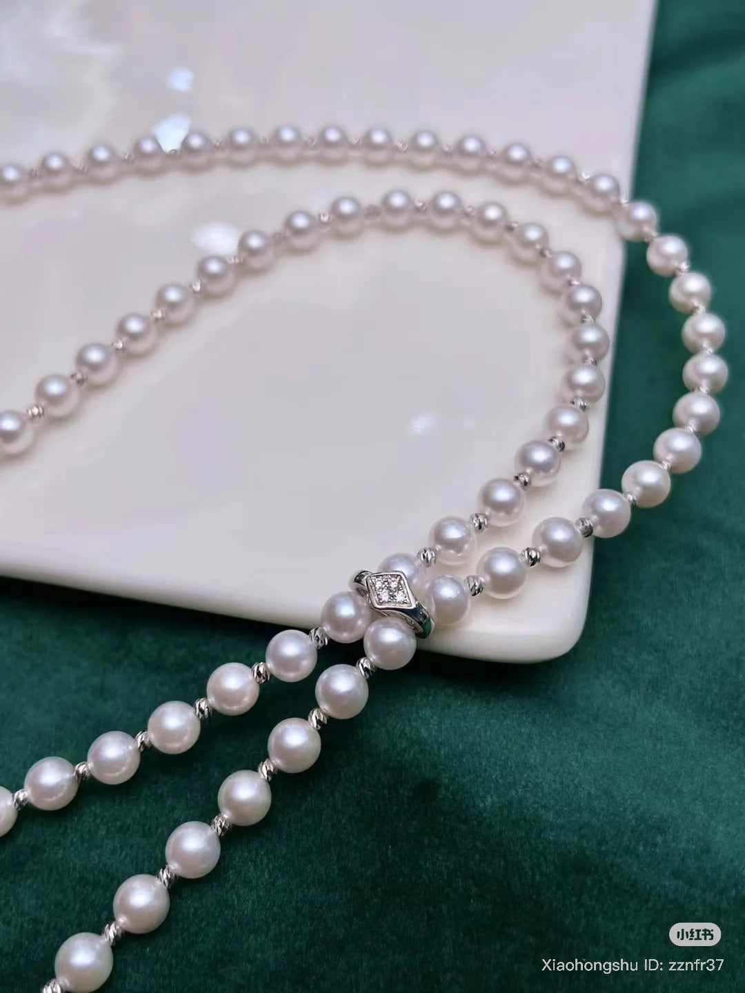 天然淡水珍珠 十种戴法珍珠项链 925纯银 3.7mm