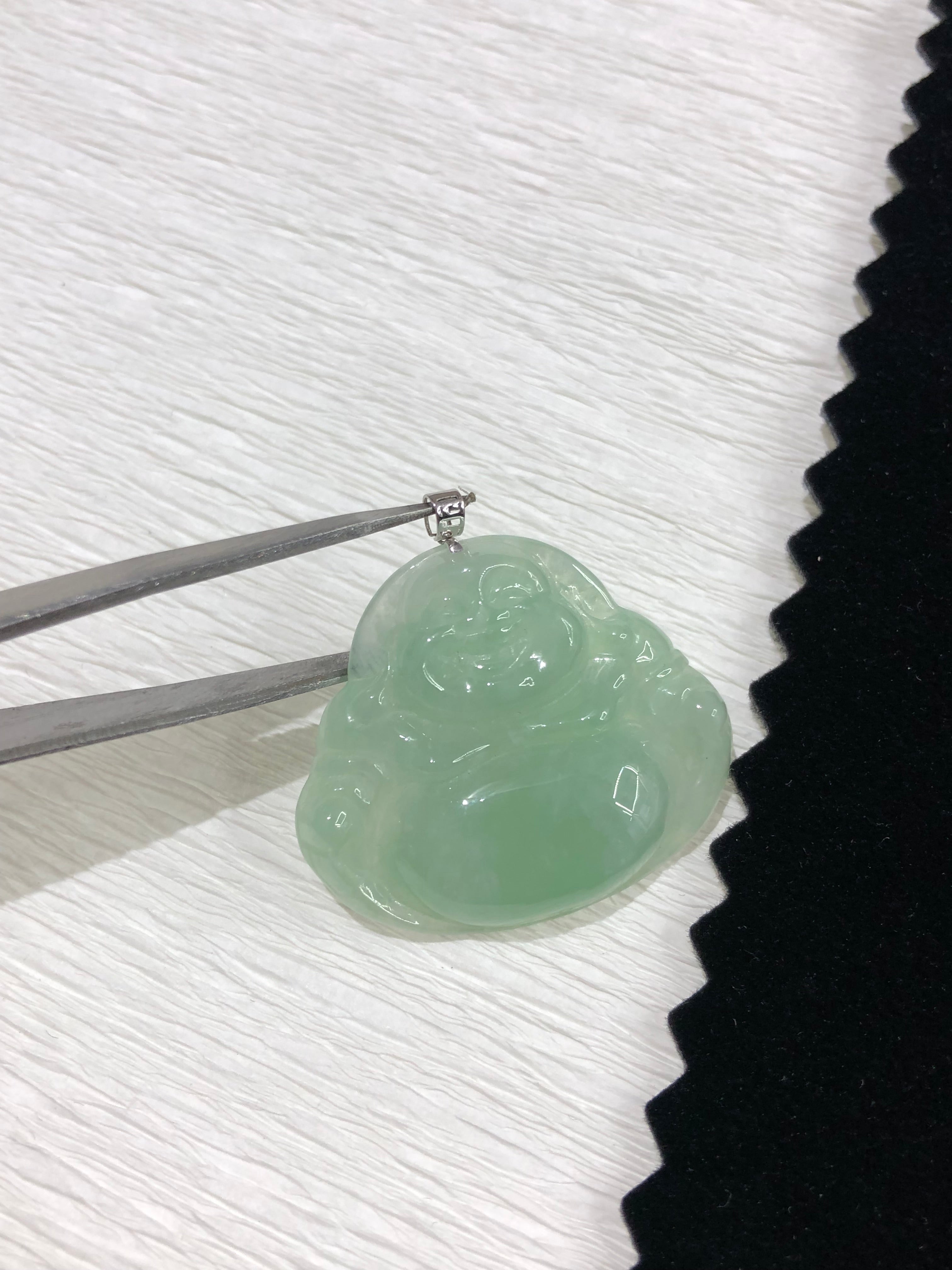 冰满绿佛公 18k金 31x27.2x5.4mm