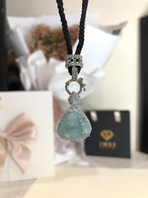 Myanmar natural jade Buddha pendant | 🌿Full of blessings
🌼🍃Floating flower jade Buddha pendant, kind and amiable, peaceful, laughing, tolerant, beautiful meaning, full of blessings~🌷