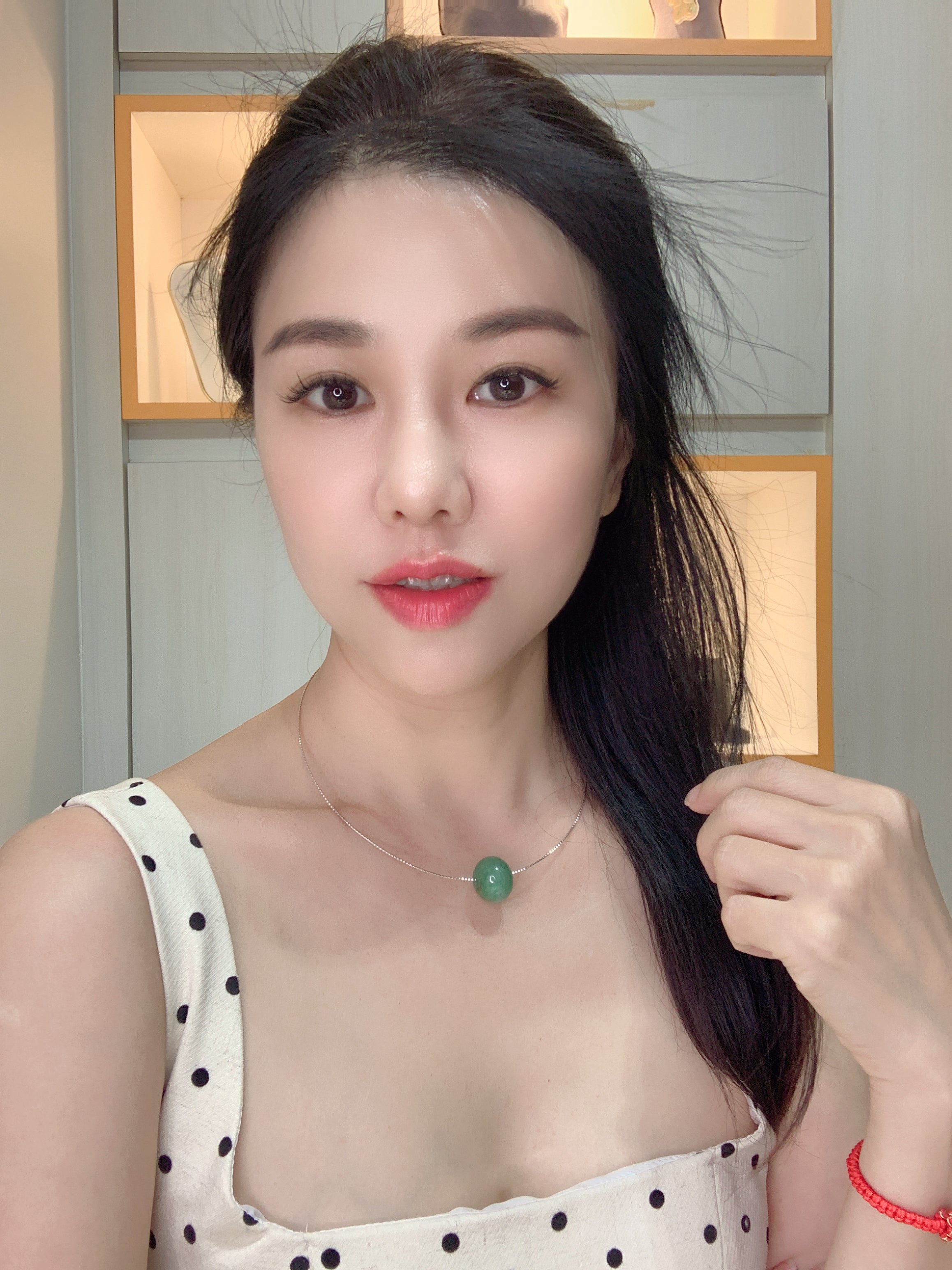 满绿路路通 dark green lulutong pendant 17.2×14.4mm