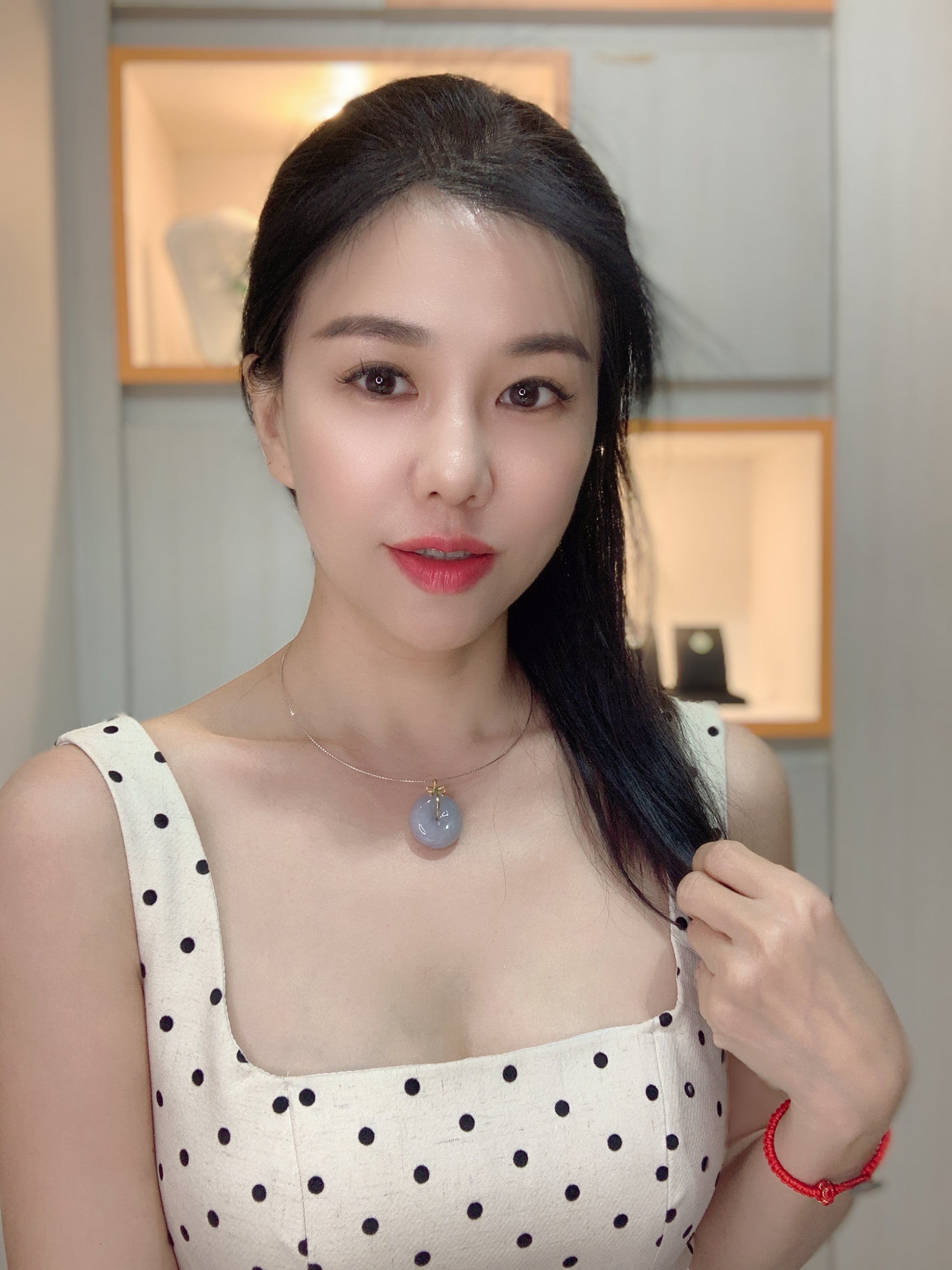 紫💜胖嘟嘟平安扣 18k金 裸石：24.1×9.7mm