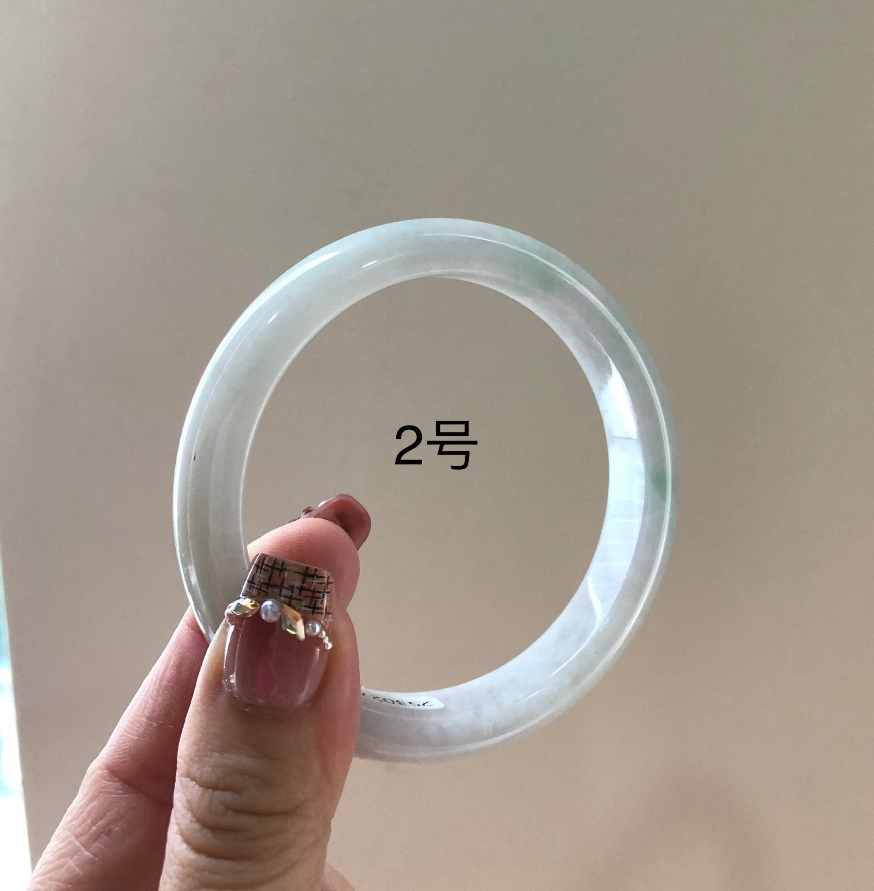 Light green bangle  #2 Micro Stone size:57.8×11.5mm