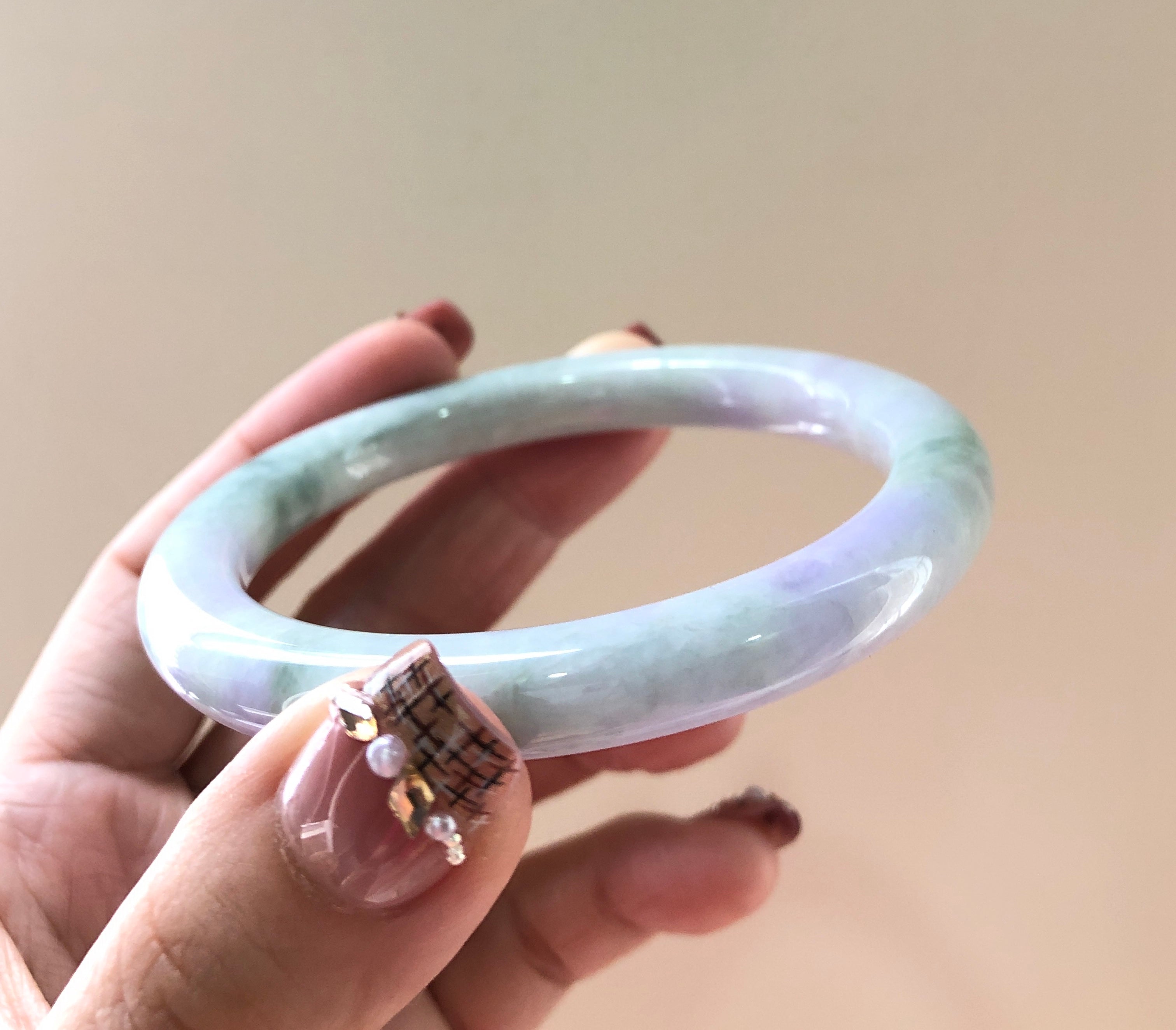 Purple/green bangle 圆条 #10 size:57.6×8.3mm