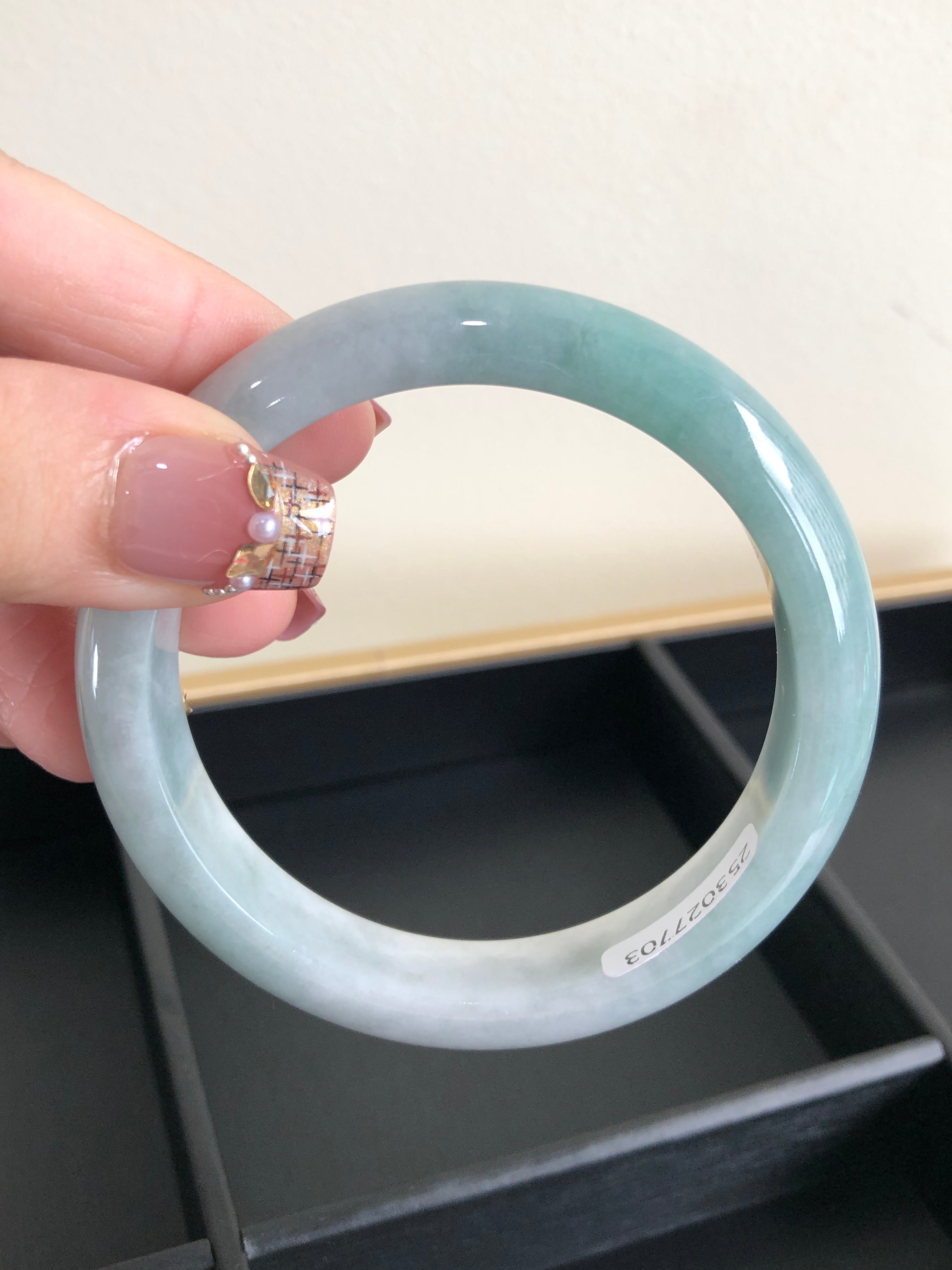 Blue/green bangle #4 size:57.2×12.2mm
