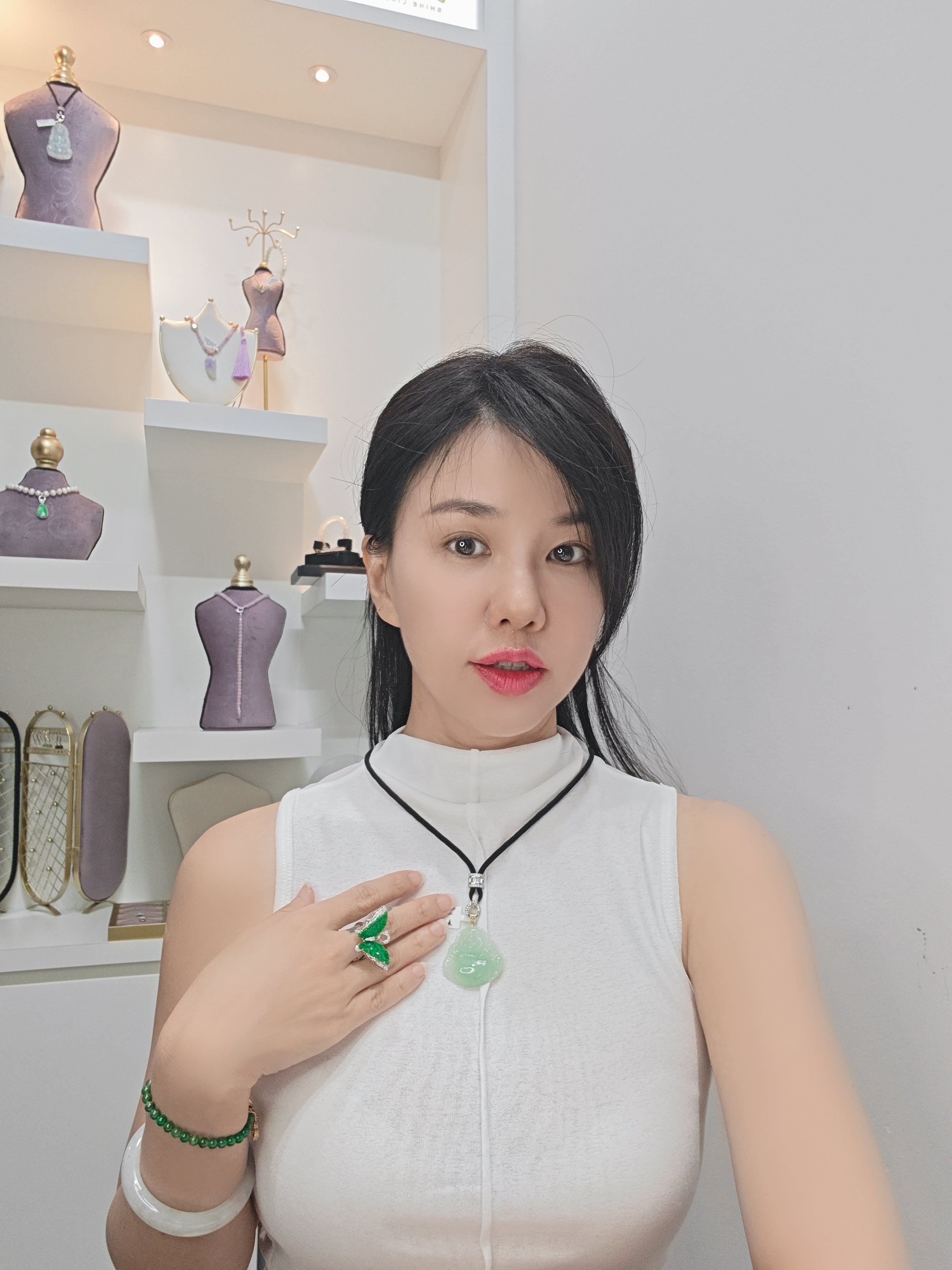 晴底佛公吊坠、笑佛带给人luck 笑口常开